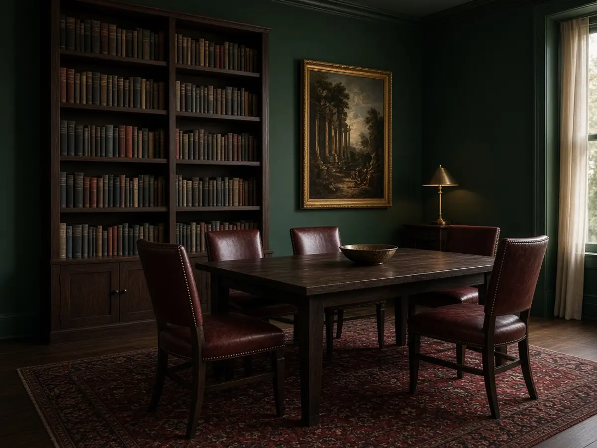 Dark Academia kitchen or dining