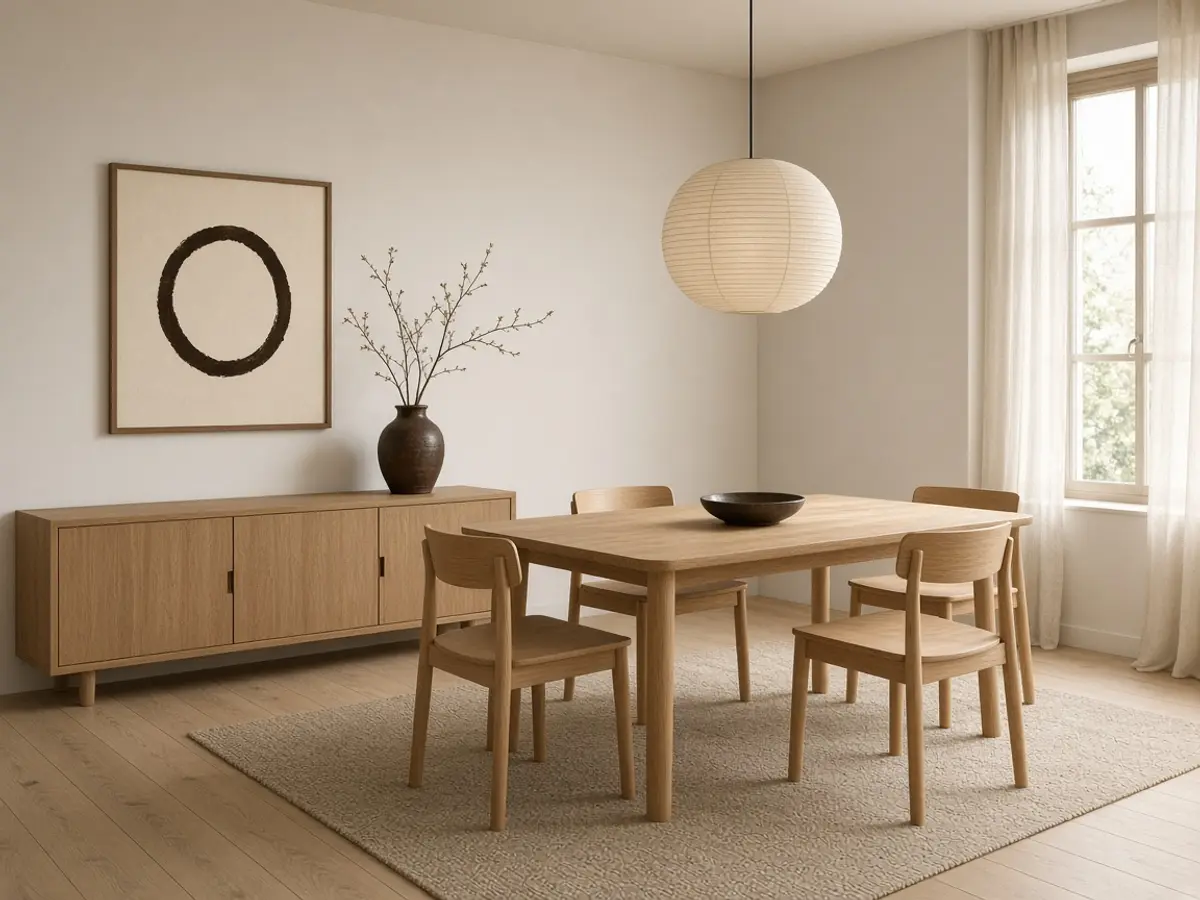Japandi kitchen or dining